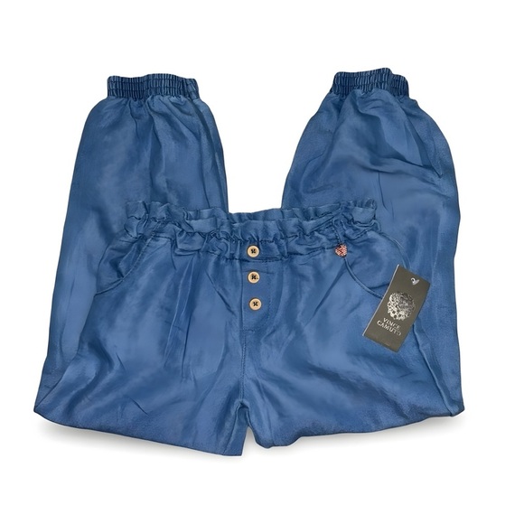 Girls Vince Camuto Denim Joggers Casual Tapered Elastic Waist Size 7 - Picture 1 of 4